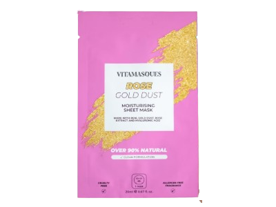 Vitamasques Moisturising Sheet Mask, Rose Gold Dust, 0.67 fl oz/20 mL