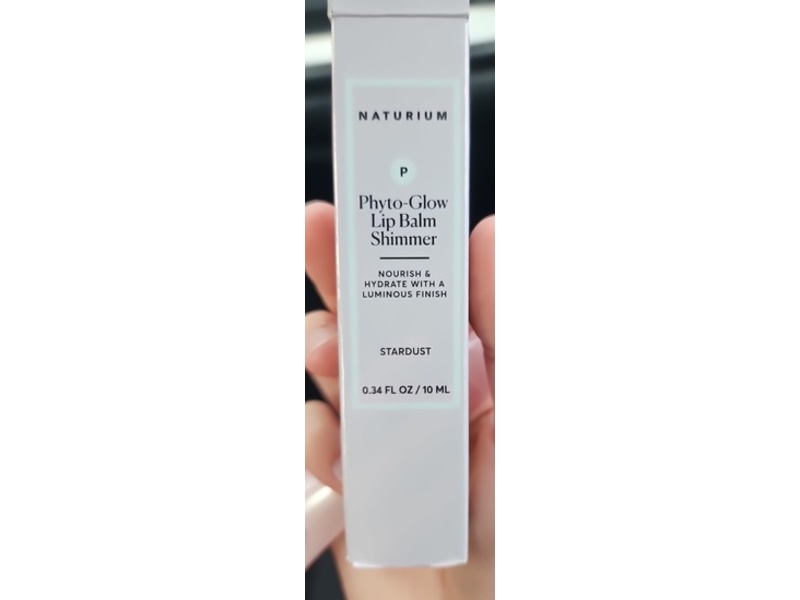 Naturium Phyto-Glow Lip Balm Shimmer, Star Dust, 0.34 fl oz/10 mL