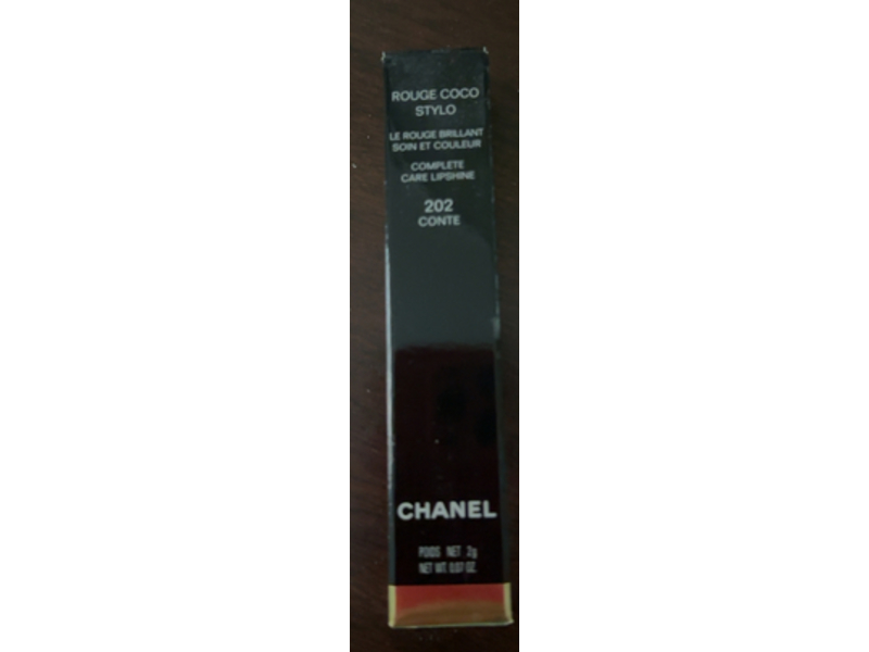 Chanel Rouge Coco Stylo Complete Care Lipshine, 202 Conte, 0.07 oz/2 g