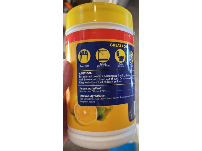 Wipe Out! Multi-Purpose Cleaning Wipes, Lemon Scent, 80 Count