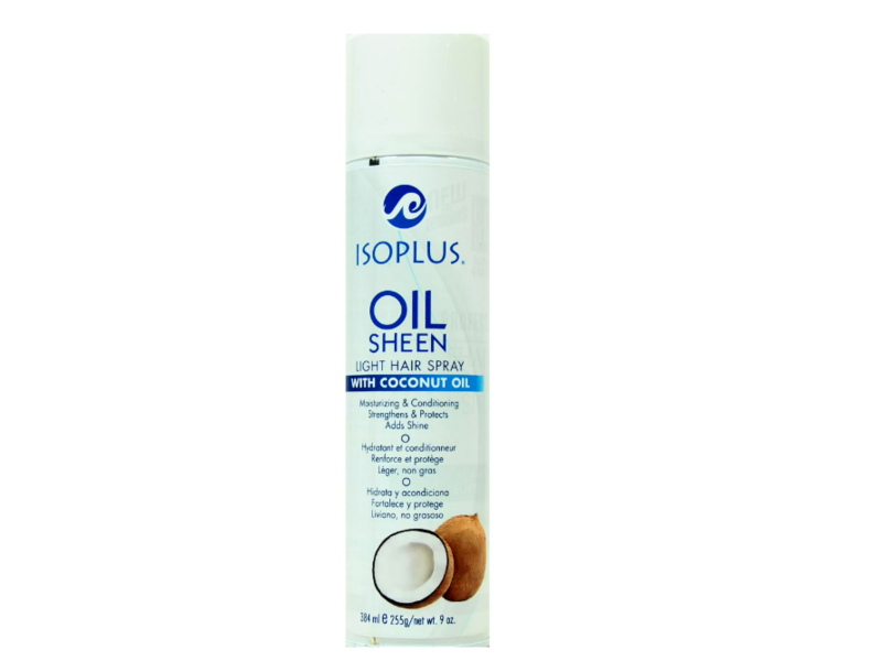 Isoplus Sheen Light Hair Spray, Coconut Oil, 9 oz/255 g