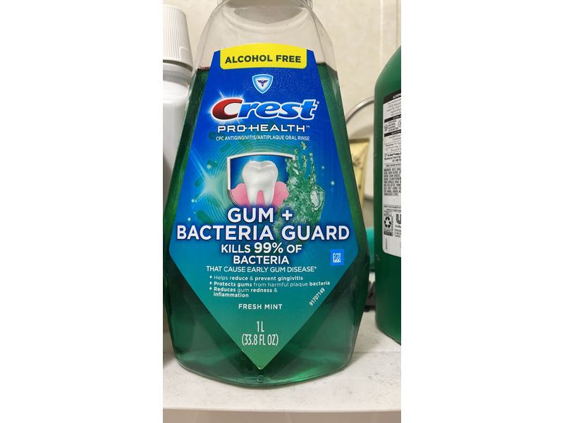 Crest Pro Health Oral Rinse, Gum + Bacteria Guard, 33.8 fl oz/1 L