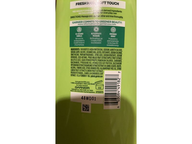 Garnier Fructis Daily Care 2 In 1 Energizing Shampoo & Conditioner, +Grapefruit, 22 fl oz/650 mL