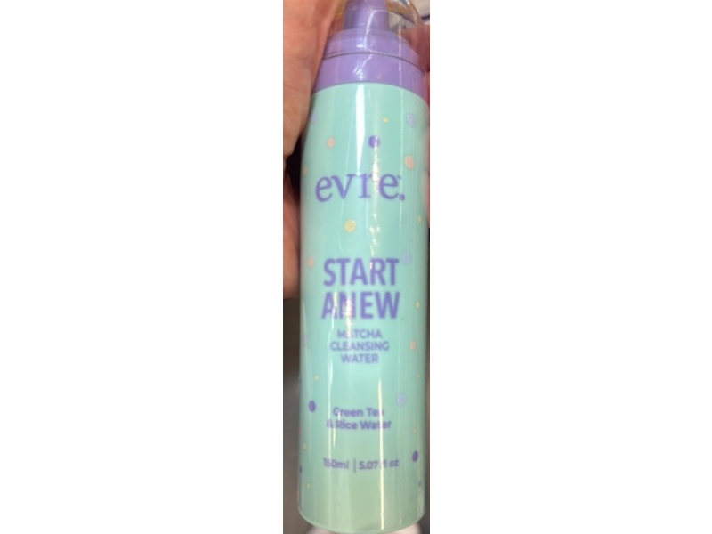Evre Start Anew Teen Matcha Cleansing Water, Green Tea & Rice Water, 5.07 fl oz/150 mL