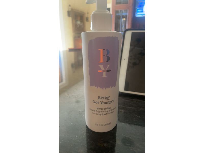Better Not Younger Silver Lining Purple Brightening, Volumizing, Strengthening Shampoo for Grey & White Hair, 8.4 Fl Oz