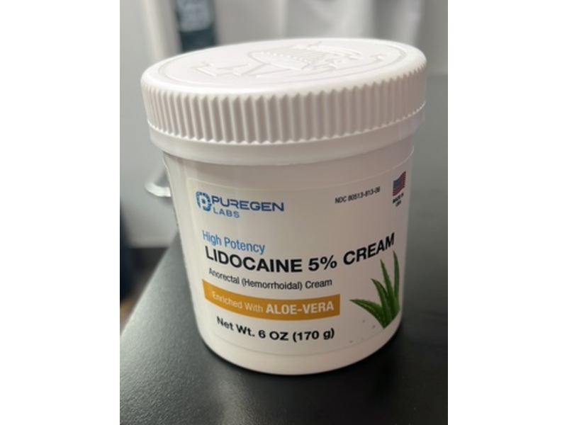 P Puregen Lab High Potency Lidocaine Cream, 6 oz/170 g