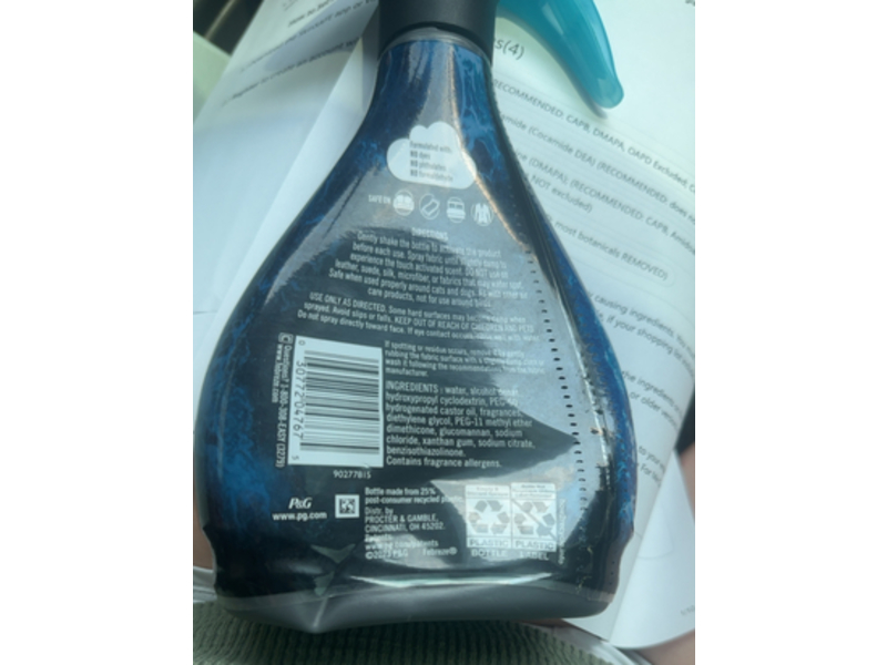 Febreze Touch Fabric Spray, Ocean, 16.9 fl oz/500 mL, Pack Of 2