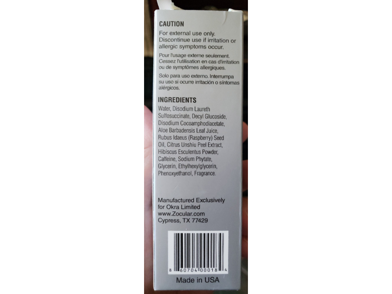 Zocular ZocuFoam Eyelid Cleanser & Moisturizer, 1.7 fl oz/50 mL