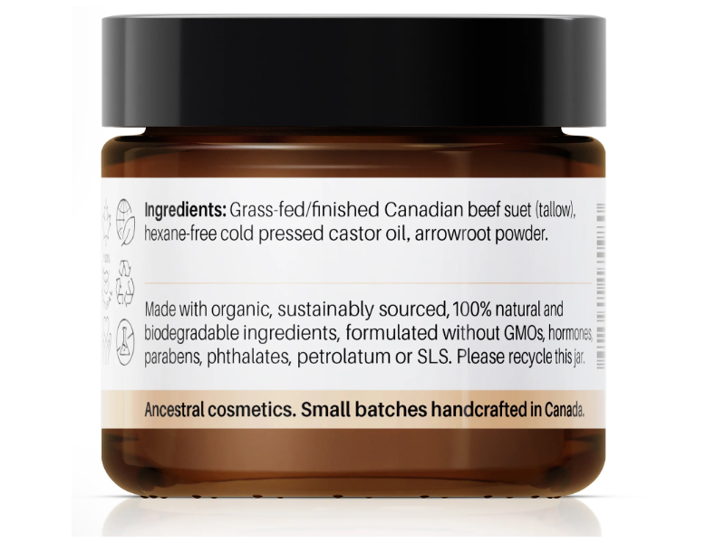 Lipidology Organic Nude Tallow Balm, 60 mL