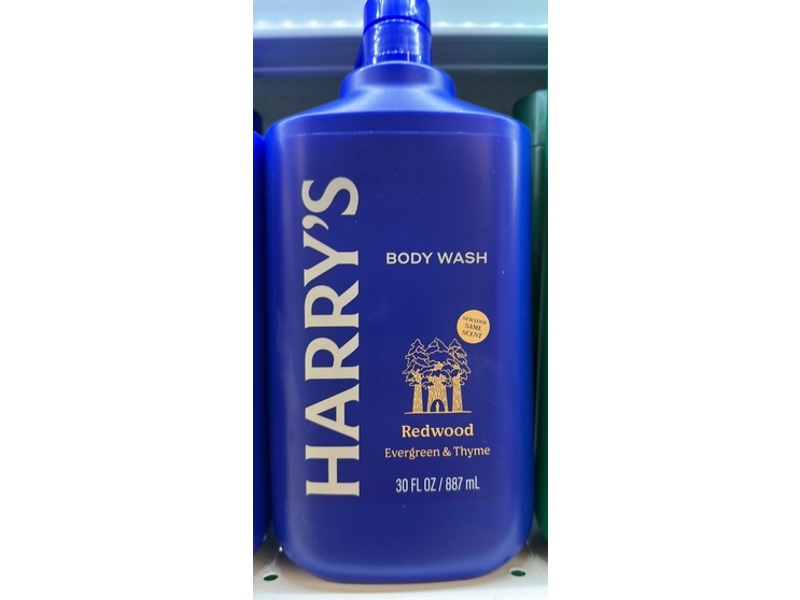 Harry's Body Wash, Redwood Evergreen & Thyme, 30 fl oz/887 mL