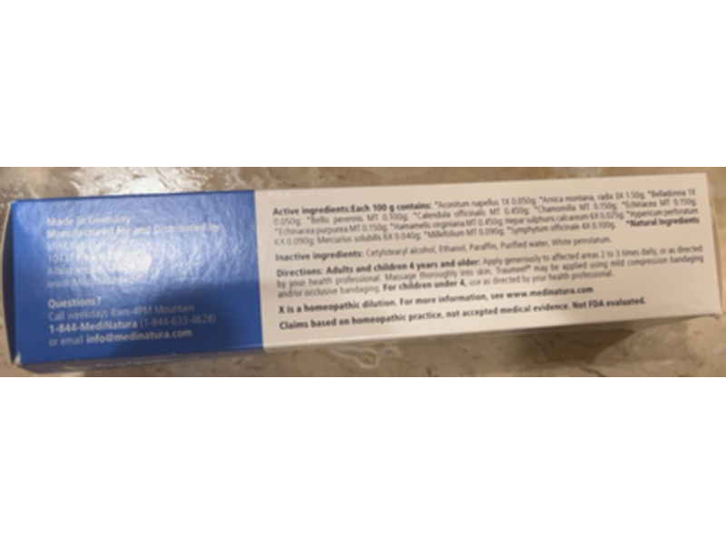 MediNatura Traumeel Ointment Topical Pain Relief, 3.53 oz/100 g