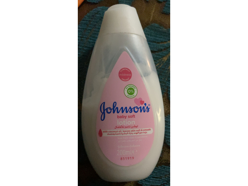 Johnson's Baby Soft Lotion, Coconut Oil, 200 mL