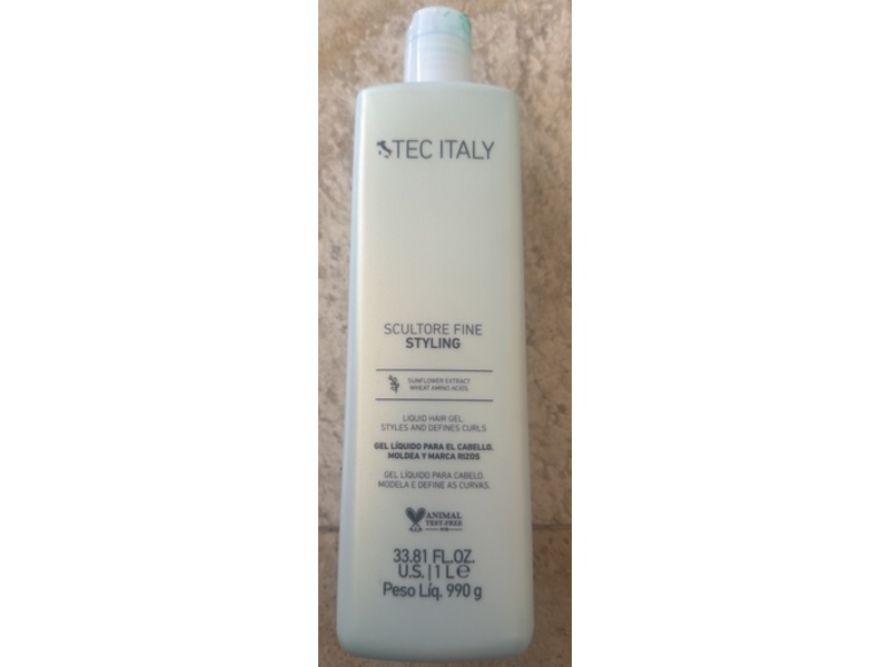 Tec Italy Scultore Fine Liquid Styling Liquid Hair Gel, Sunflower Extract & Wheat Amino Acids, 33.81 fl oz/1L