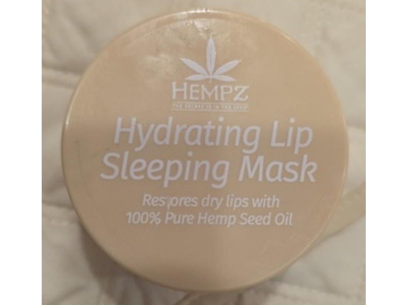 Hempz Hydrating Lip Sleeping Mask, Hemp Seed Oil & Whipped Vanilla, 0.95 oz/27 g