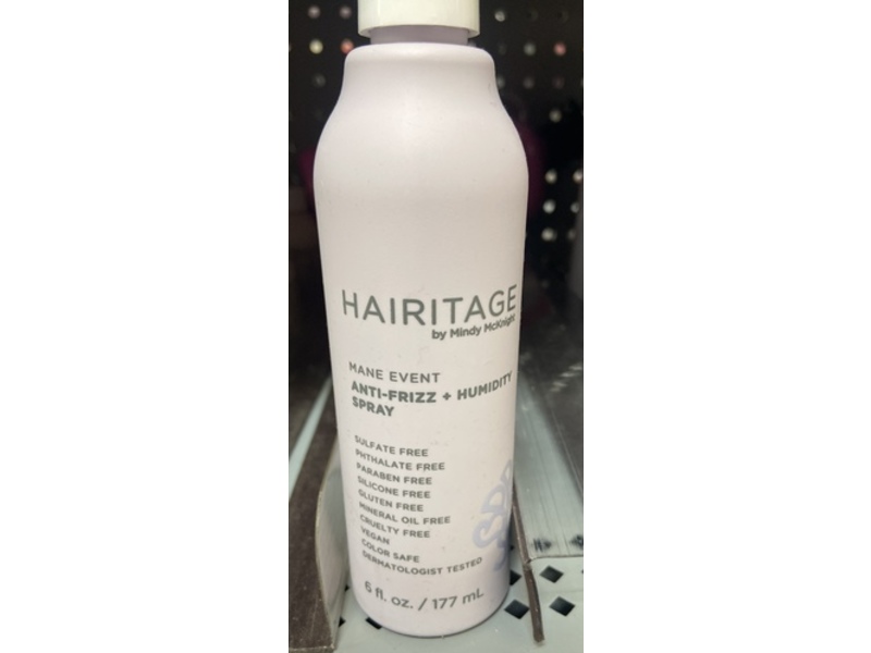 Hairitage By Mindy Mcknight Anti-Frizz + Humidity Spray, Mane Event, 6 fl oz/177 mL