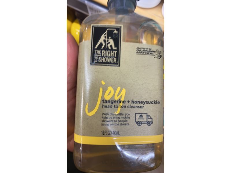 The Right to Shower Joy Head To Toe Cleanser, Tangerine & Honeysuckle,16 fl oz/473 mL