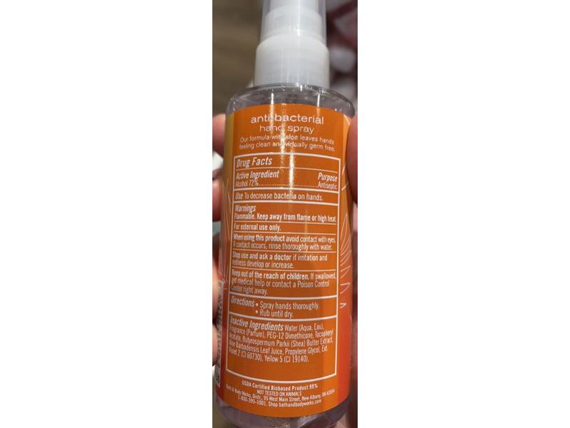 Bath & Body Works Anti-Bacterial Hand Spray, Fiji White Sands, 3 fl oz/88 mL