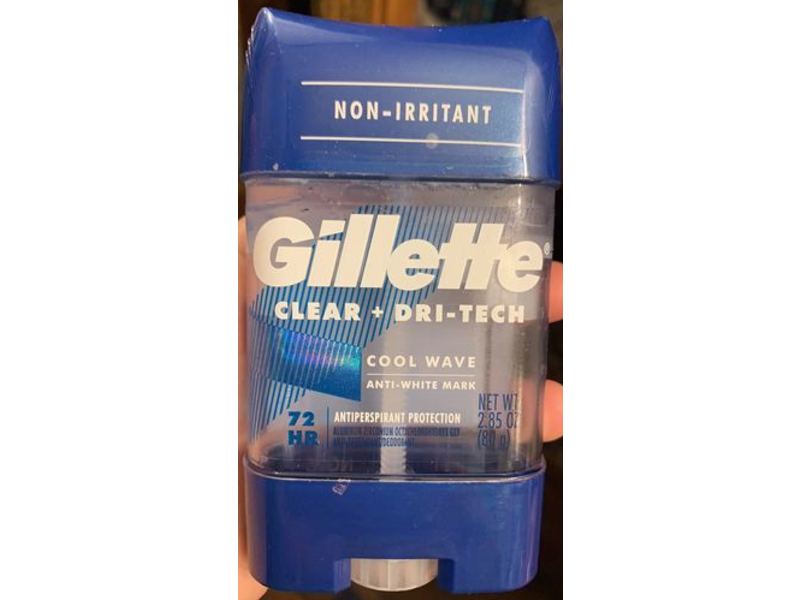 Gillette Clear + Dri-Tech Antiperspirant Protection, Cool Wave, 2.85 oz/80 g