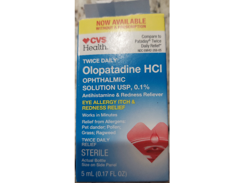 CVS Health Eye Allergy Itch & Redness Relief, 0.17 fl oz/5 mL