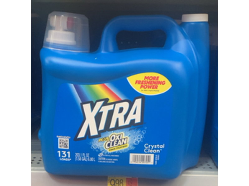 Xtra Plus OxiClean Liquid Laundry Detergent, 131 Loads, 203.1 fl oz/6.00 L