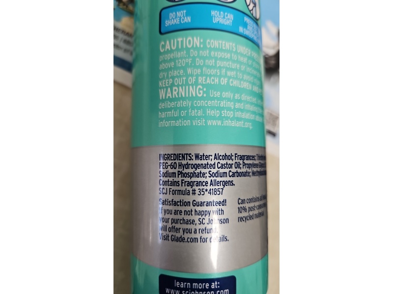 Sc Johnson Glade Odor Fighting Soft Mist, Sky & Sea Salt, 8 oz/226 g