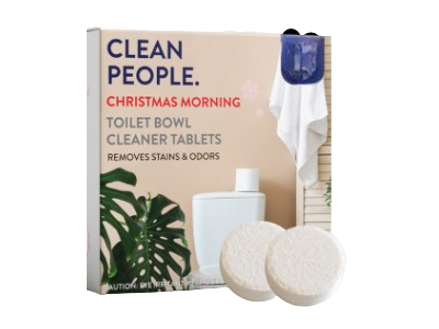 Clean People Toilet Bowl Cleanser Tablets, Christmas Morning, 6.3 oz/180 g, 12 Count