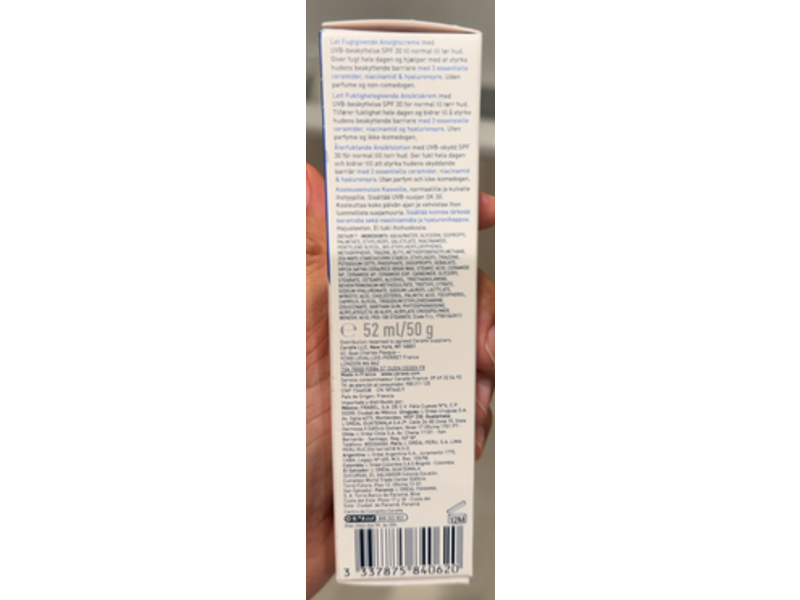 Cerve Creme Hydrating Visaga Facial Moisturizing Day Lotion, SPF 30, 1.75 fl oz/52 mL