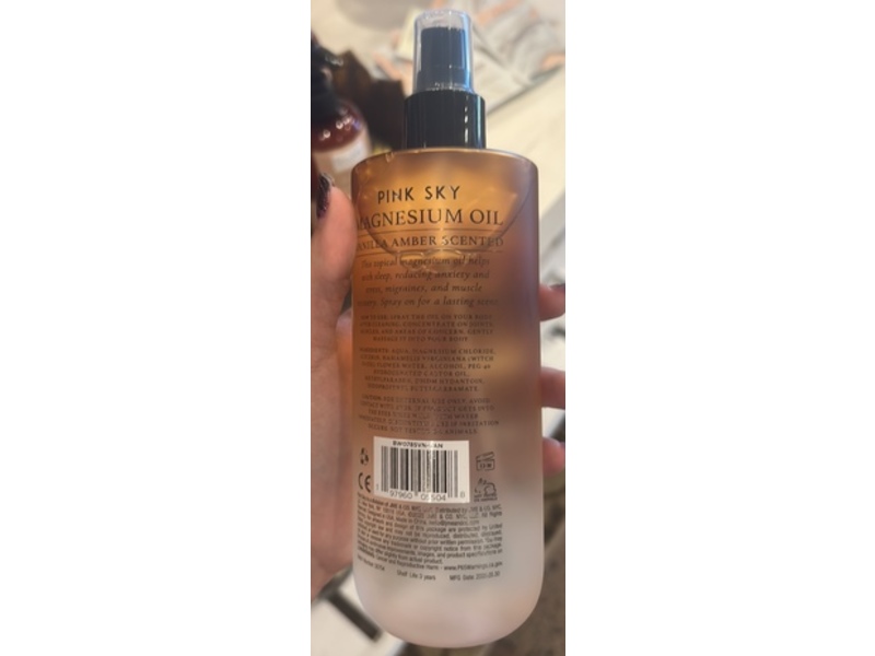 Pink Sky Sleep Magnesium Oil, Vanilla Amber Scented, 12 fl oz/355 mL