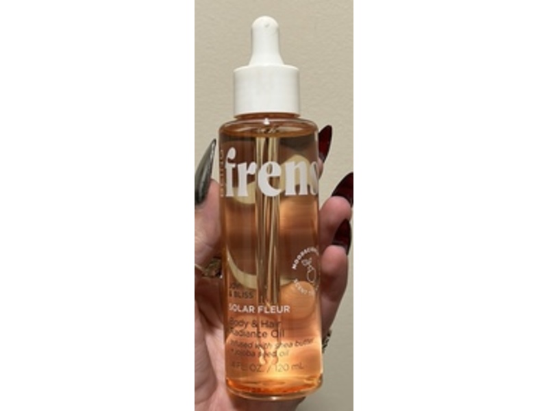 Being Frenshe Solar Fleur Body & Hair Radiance Oil, Shea Butter + Jojoba Seed Oil, 4 fl oz/120 mL