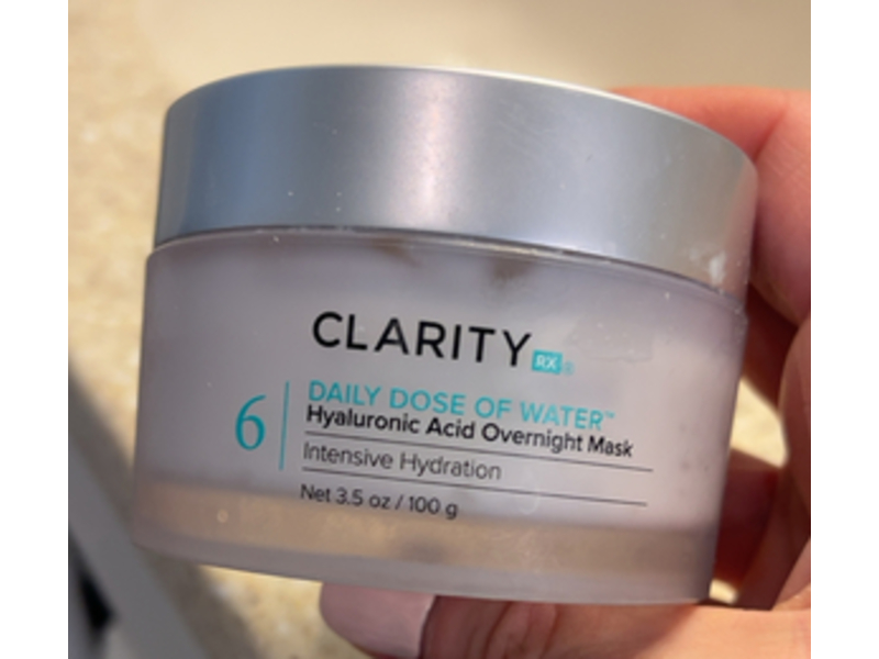 ClarityRx Daily Dose Of Water Hyaluronic Acid Overnight Mask, 3.5 oz/100 g