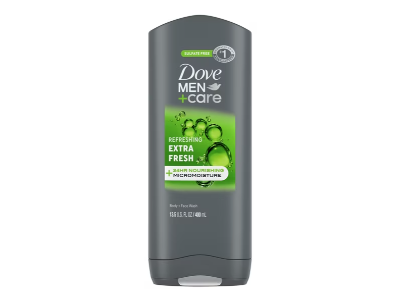 Dove Men +Care Refreshing Body & Face Wash, Extra Fresh, 13.5 fl oz/400 mL