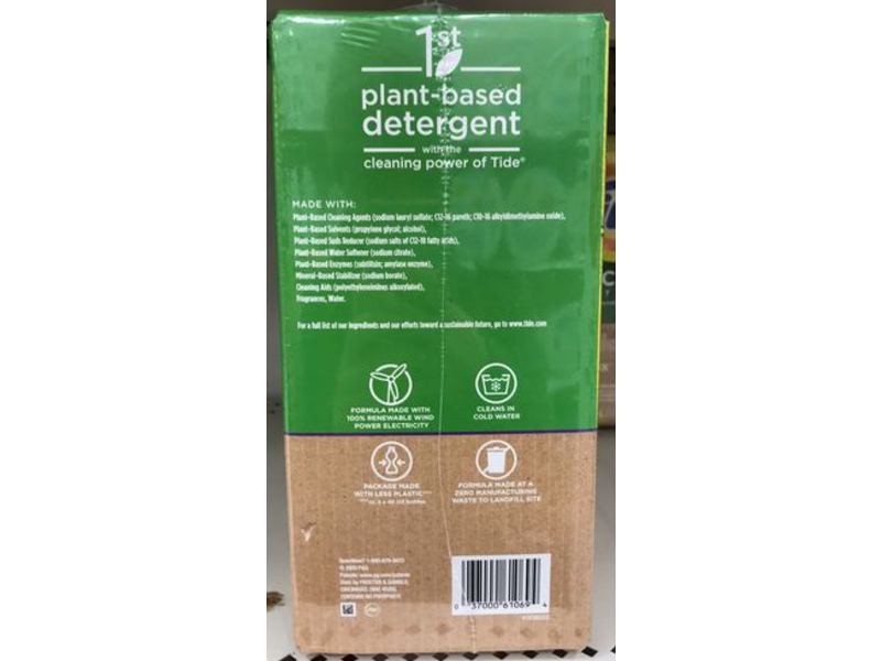 Tide Purclean Plant Based Liquid Laundry Detergent, 72 Loads, 105 fl oz/3.1 L