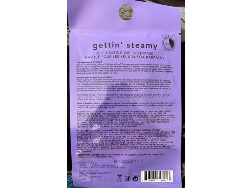 Holler And Glow Gettin' Steamy Eye Mask, Lavender Scented, 1 Mask