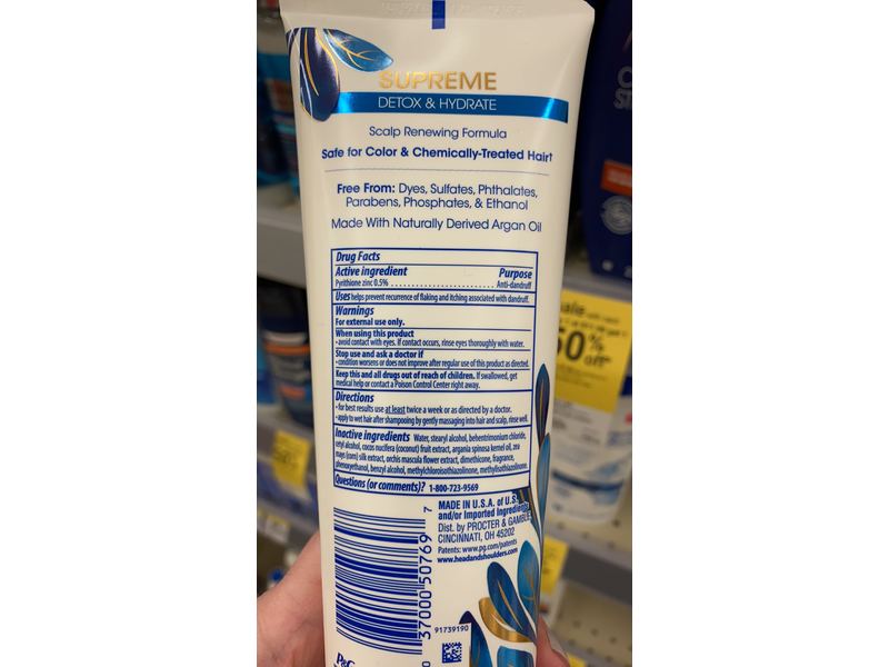 Head & Shoulders Supreme Detox & Hydrate Conditioner, 9.4 fl oz/278 mL