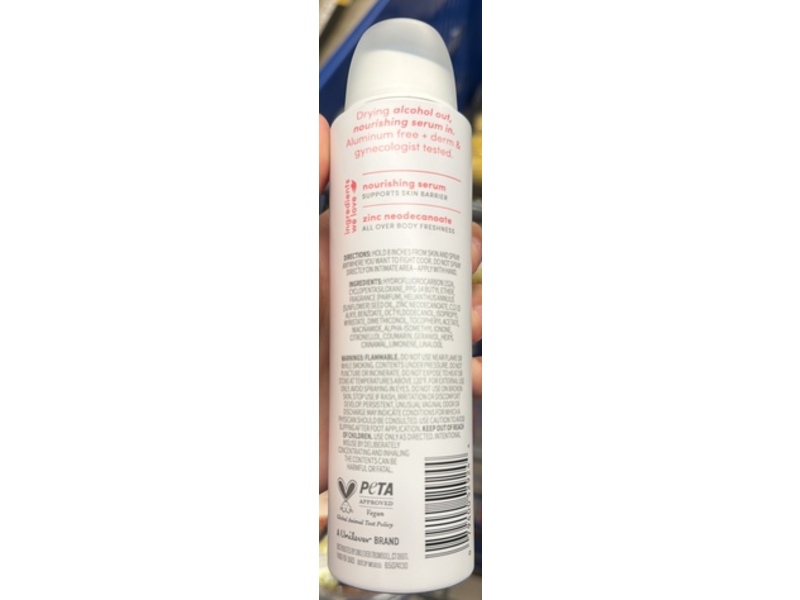 Dove Whole Body Deodorant Spray, Berry Blush, 4 oz/113 g