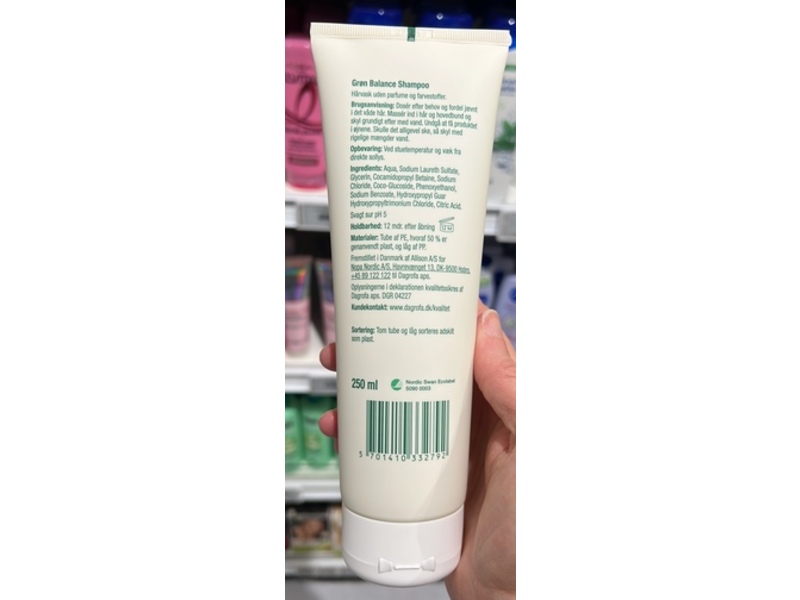 Gron Balance Pleje Mild Shampoo, 250 mL