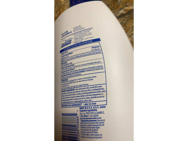 Head & Shoulders Daily Shampoo, Tea Tree, 32.1 fl oz/950 mL, Pack Of 2