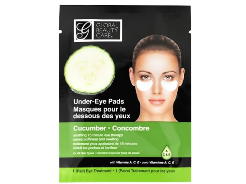 Global Beauty Care Under-Eye Pads, Cucumber, 1 Pair