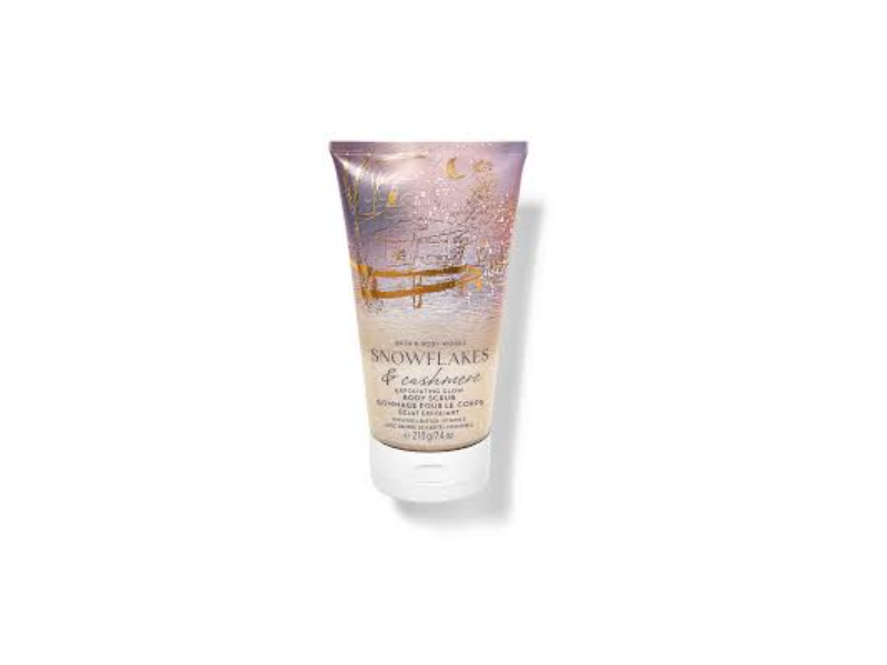 Bath & Body Works Exfoliating Glow Body Scrub, Snowflakes & Cashmere, 7.4 oz/210 g