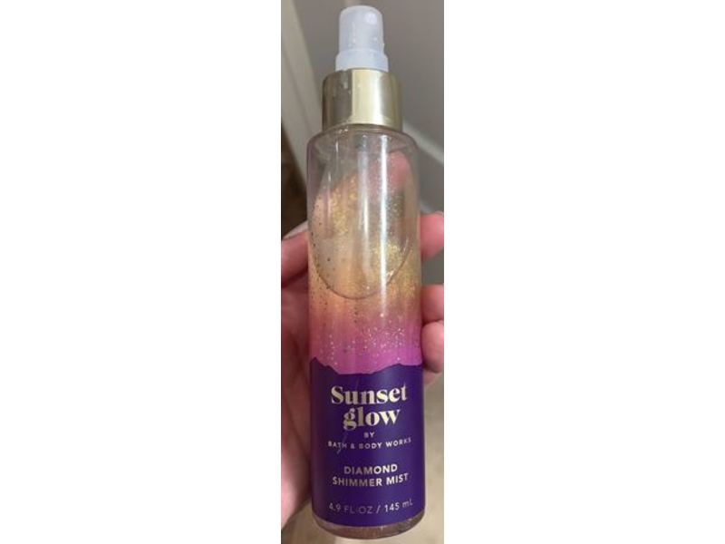 Bath and Body Works Sunset Glow, Diamond Shimmer Mist Body Spray, 4.9 fl oz/145 mL