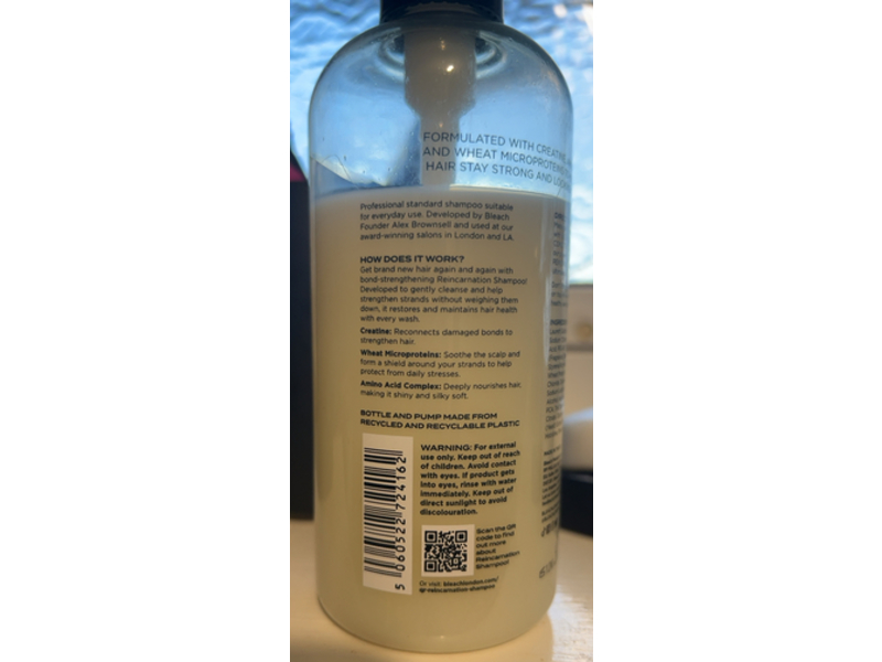 Bleach London Reincarnation Shampoo, 10.14 fl oz/300 mL