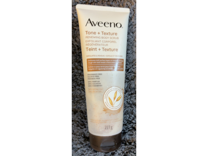 Aveeno Tone + Texture Renewing Body Scrub, Nourishing Oat & Niacinamide, 227 g