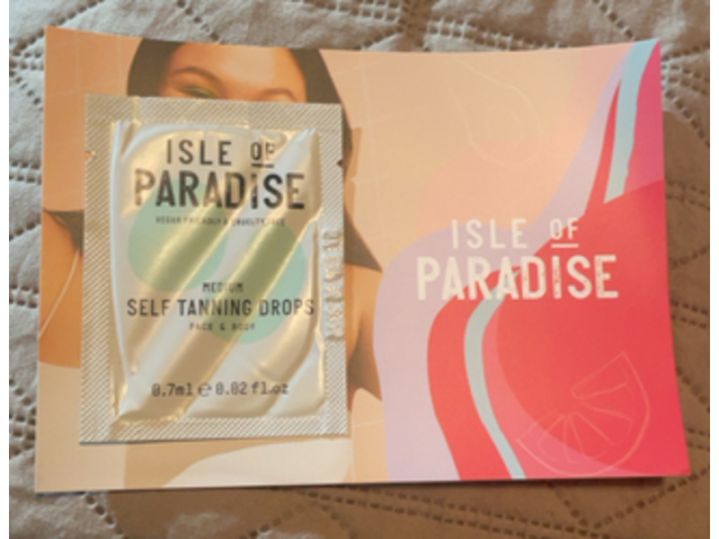 Isle Of Paradise Face & Body Self Tanning Drops, Medium, 0.02 fl oz/0.7 mL