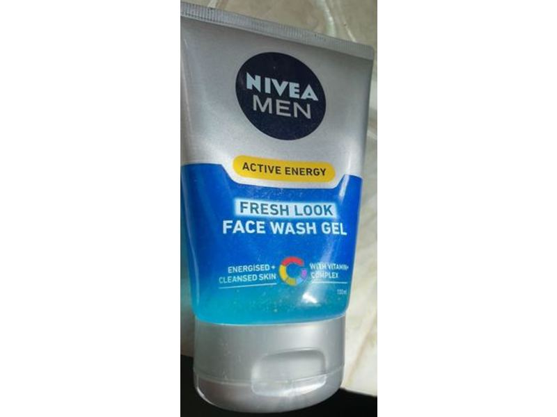Nivea Men Face Wash Gel, Active Energy, Fresh Look, 100 mL