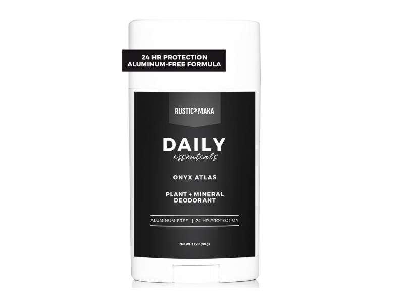 Rustic Maka Daily Essentials Plant + Mineral Deodorant, Onyx Atlas, 3.2 oz/90 g