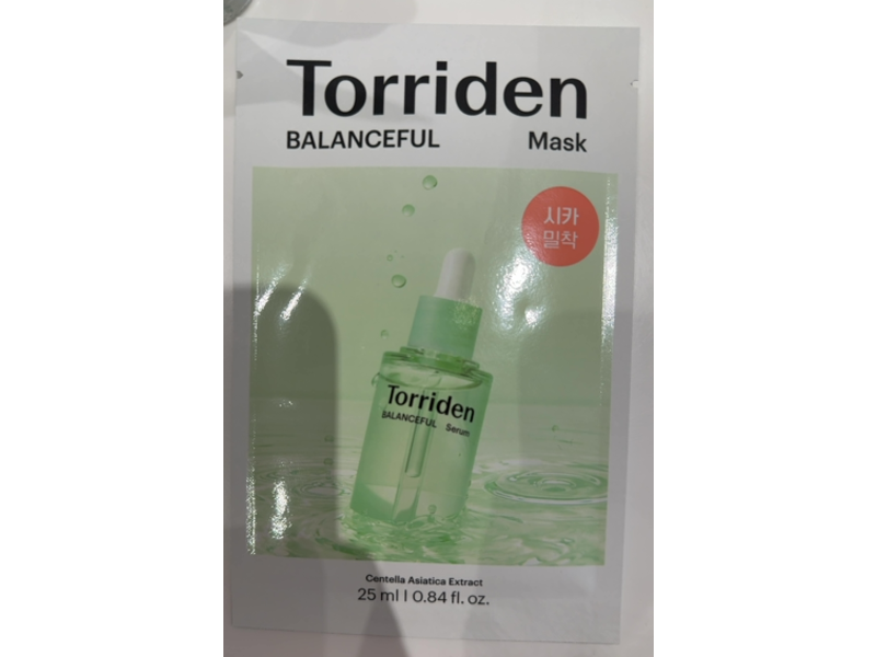 Torriden Balanceful Mask, Centella Asiatic Extract, 0.84 fl oz/25 mL, 10 Count