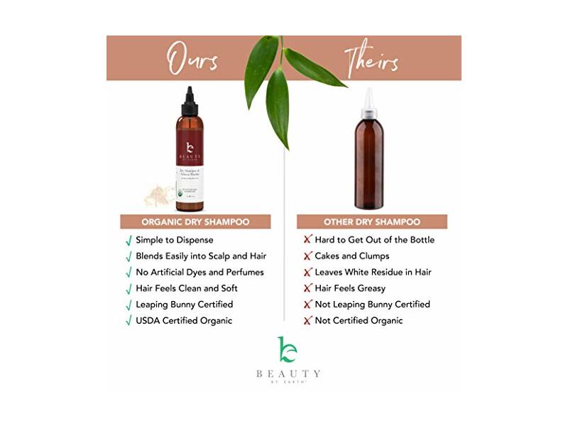 Beauty By Earth Dry Shampoo & Volume Powder, Dark, 2.5 oz/71 g