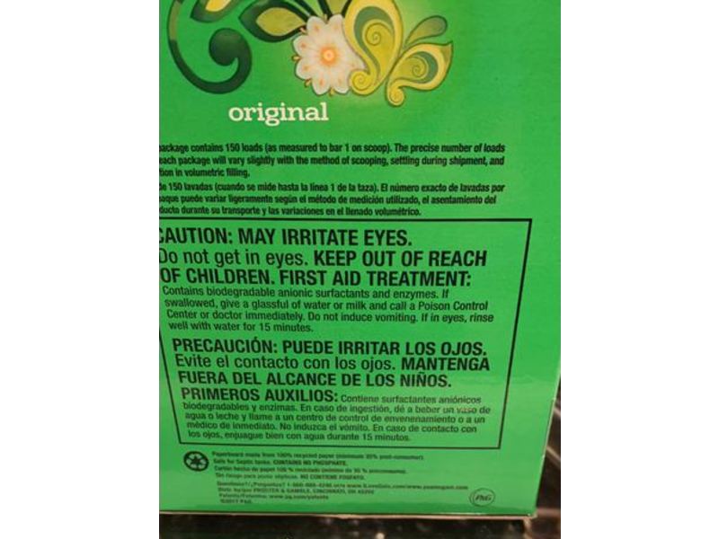 Gain Original Powder Detergent, 150 Loads, 172oz
