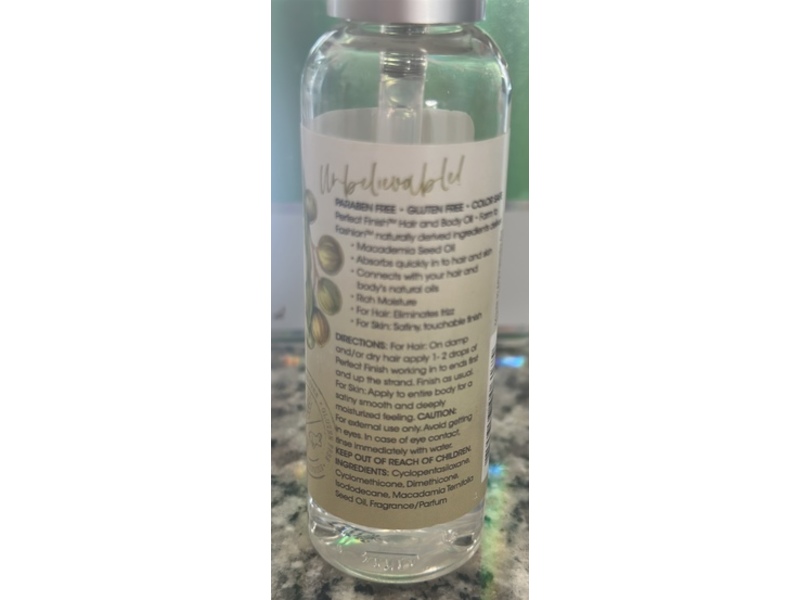 Lis'n Farm To Fashion Perfect Finish Hair & Body Oil, 2 oz/60 mL