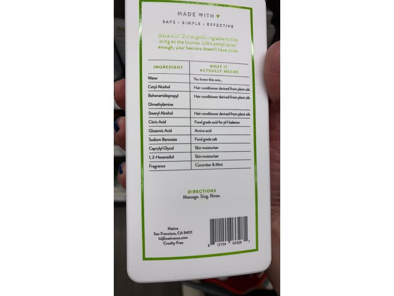 Native Hair Volumizing Conditioner, Cucumber & Mint, 16.5 fl oz/487 mL